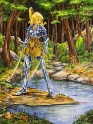 Female elf in a forrest