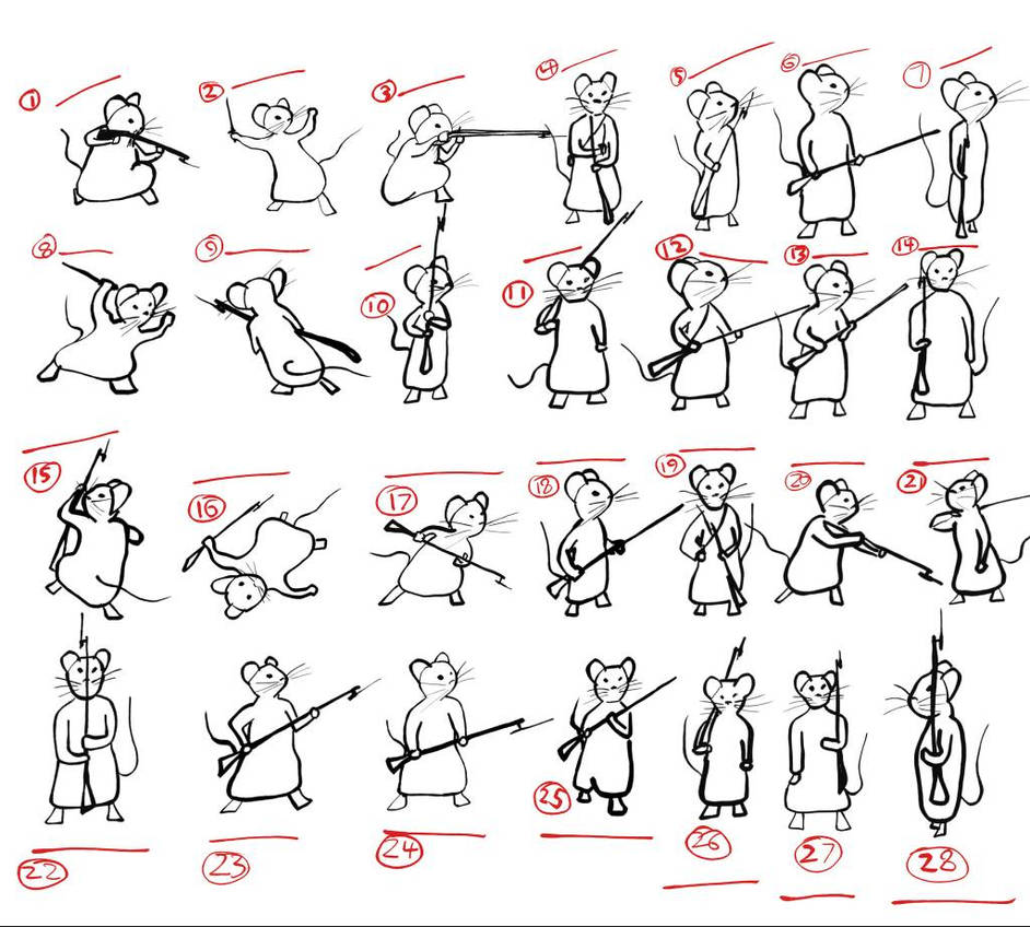Mice poses by Inkmice on DeviantArt