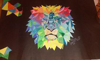 Triangular lion by TriangularSoul on DeviantArt