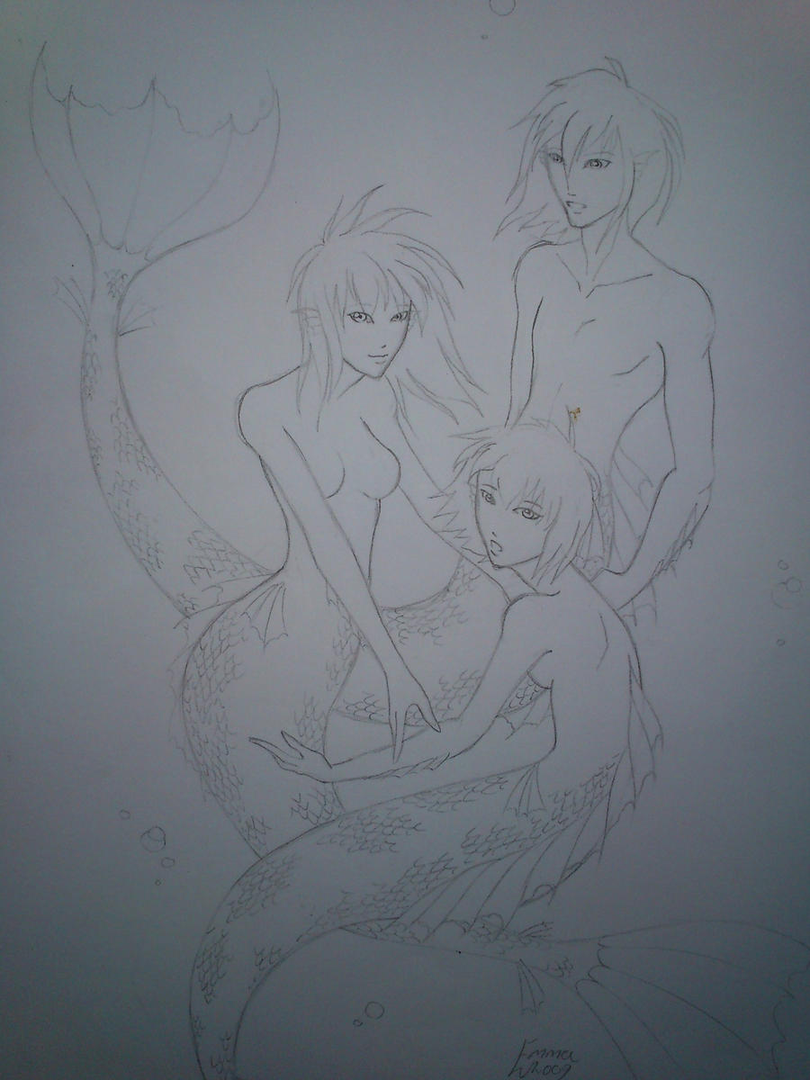 Three merpeople