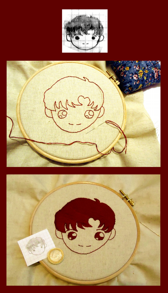 Chibi Mamoru Embroidery