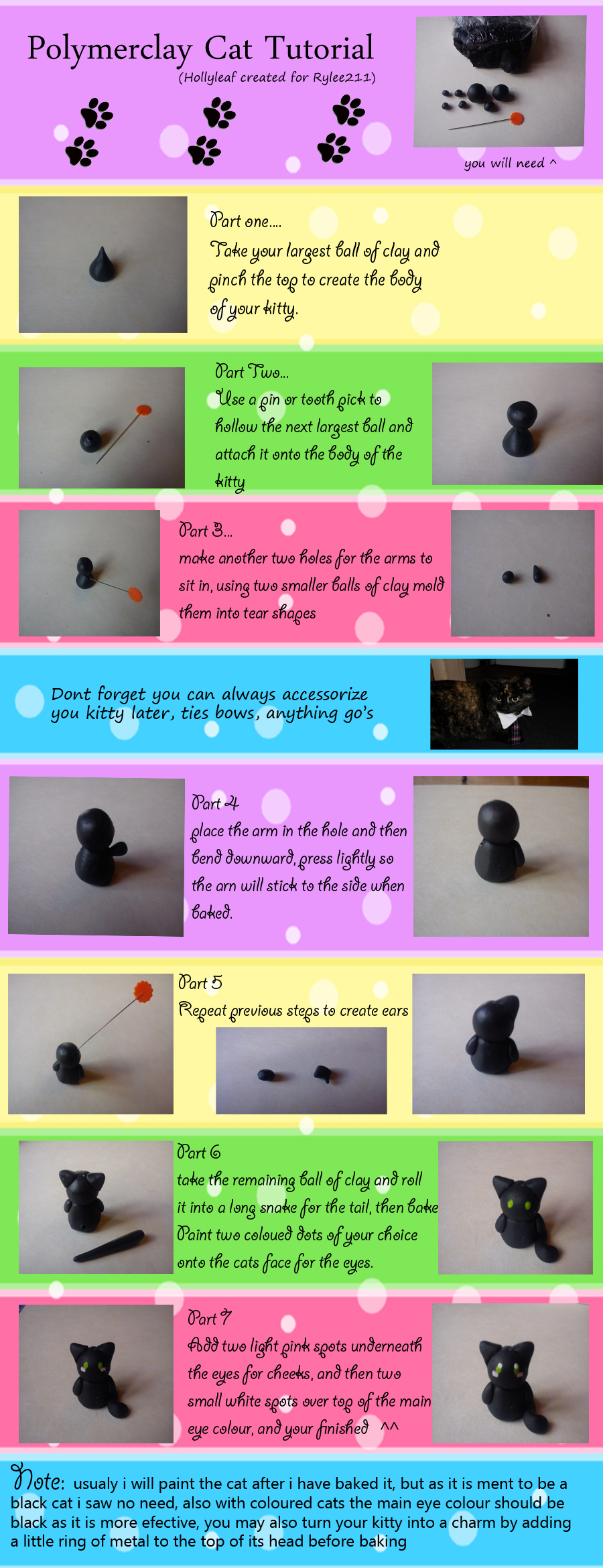 Polymerclay cat tutorial