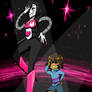 Mettaton and Frisk Pose off