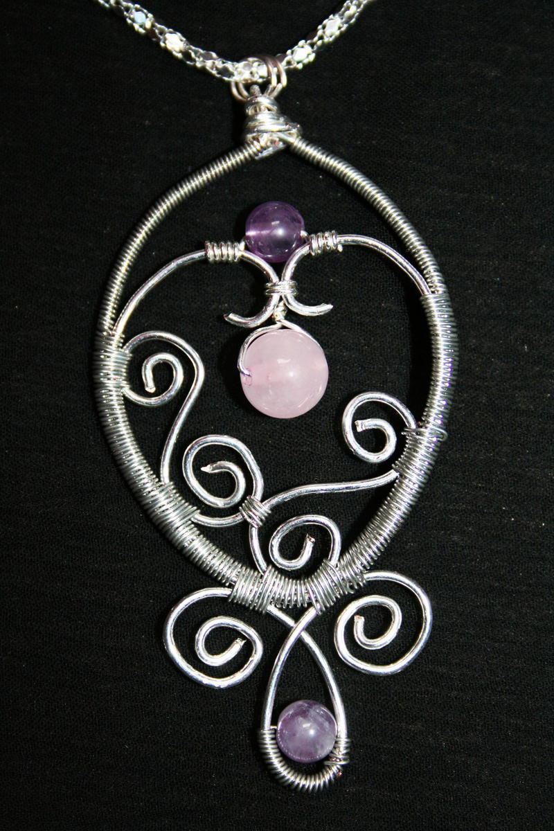 Amethyst Rose Pendant