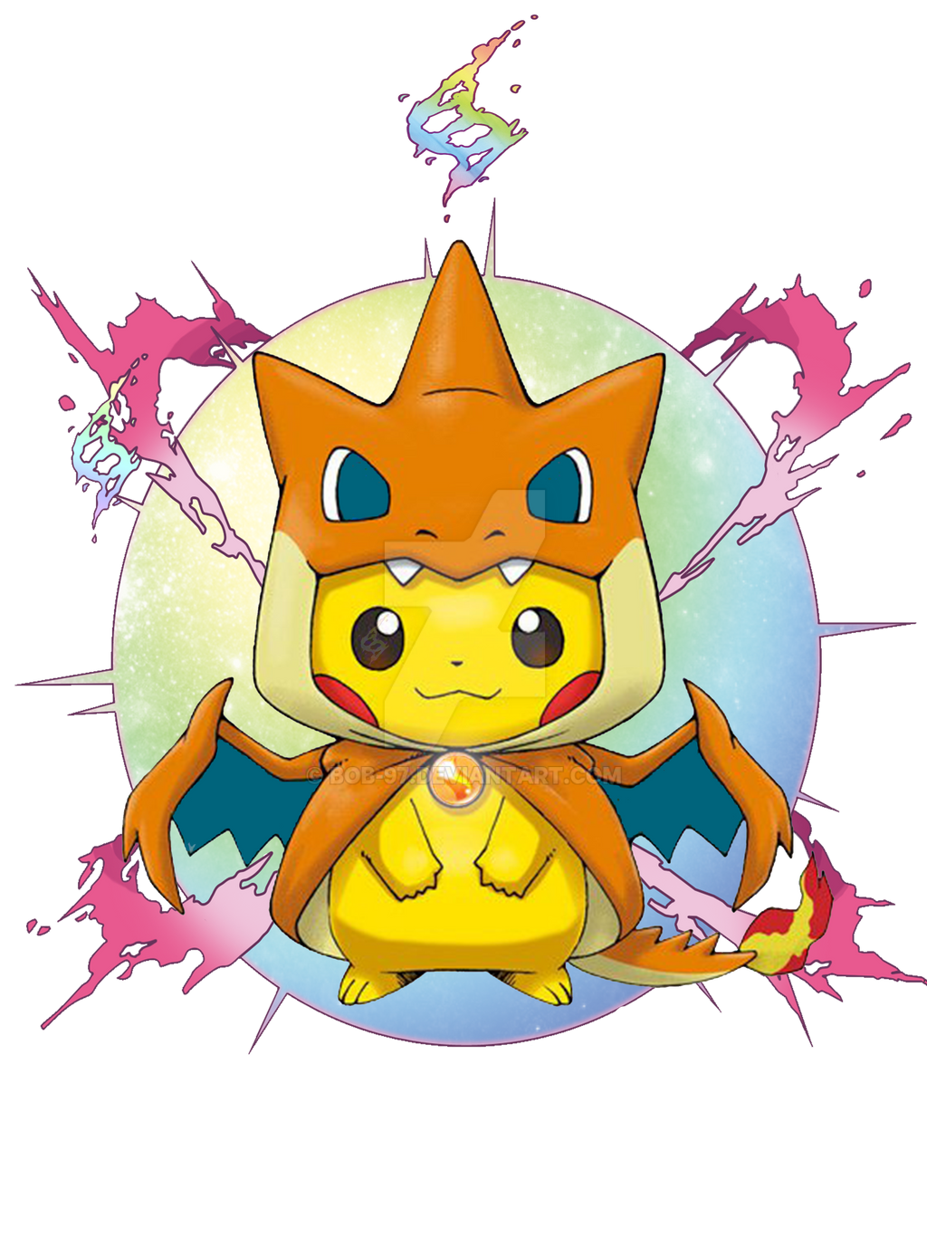 Pikachu Mega Charizard by bob-97 on DeviantArt