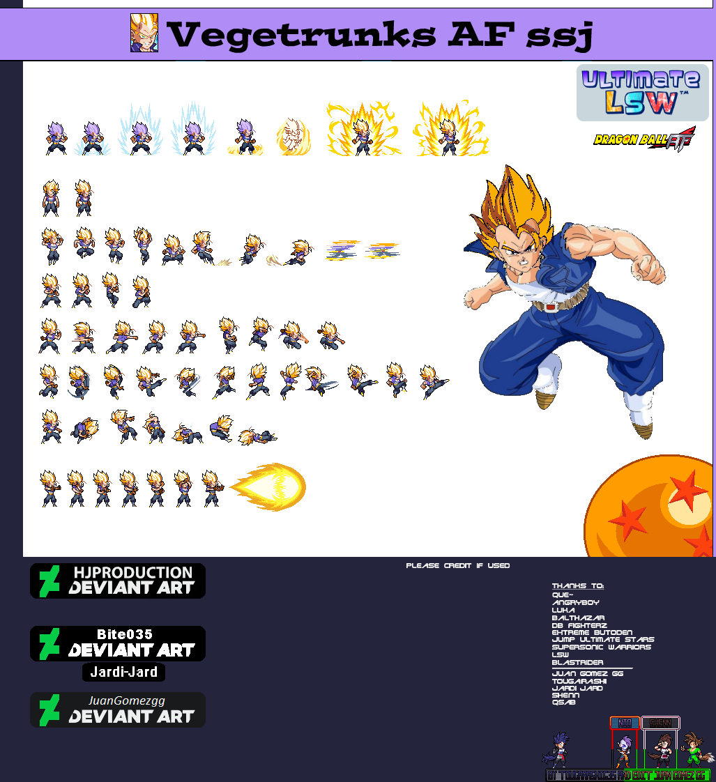 Ulsw Collection Sprite ULSW Vegetrunks Ssj DBAF by HJproduction on DeviantArt