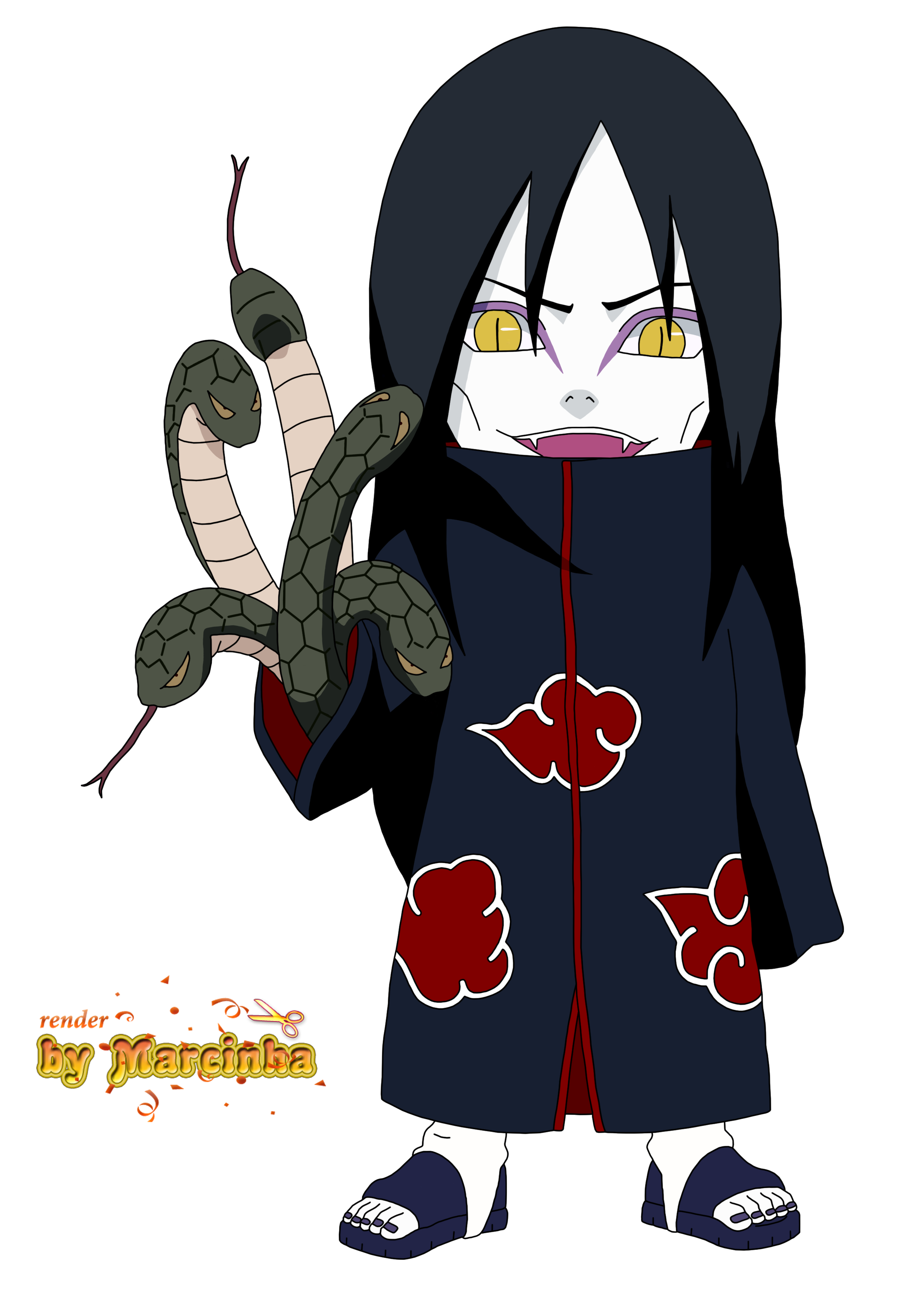 Naruto Shippuden Sasuke Uchiha orochimaru chibi toy cute ilustração png