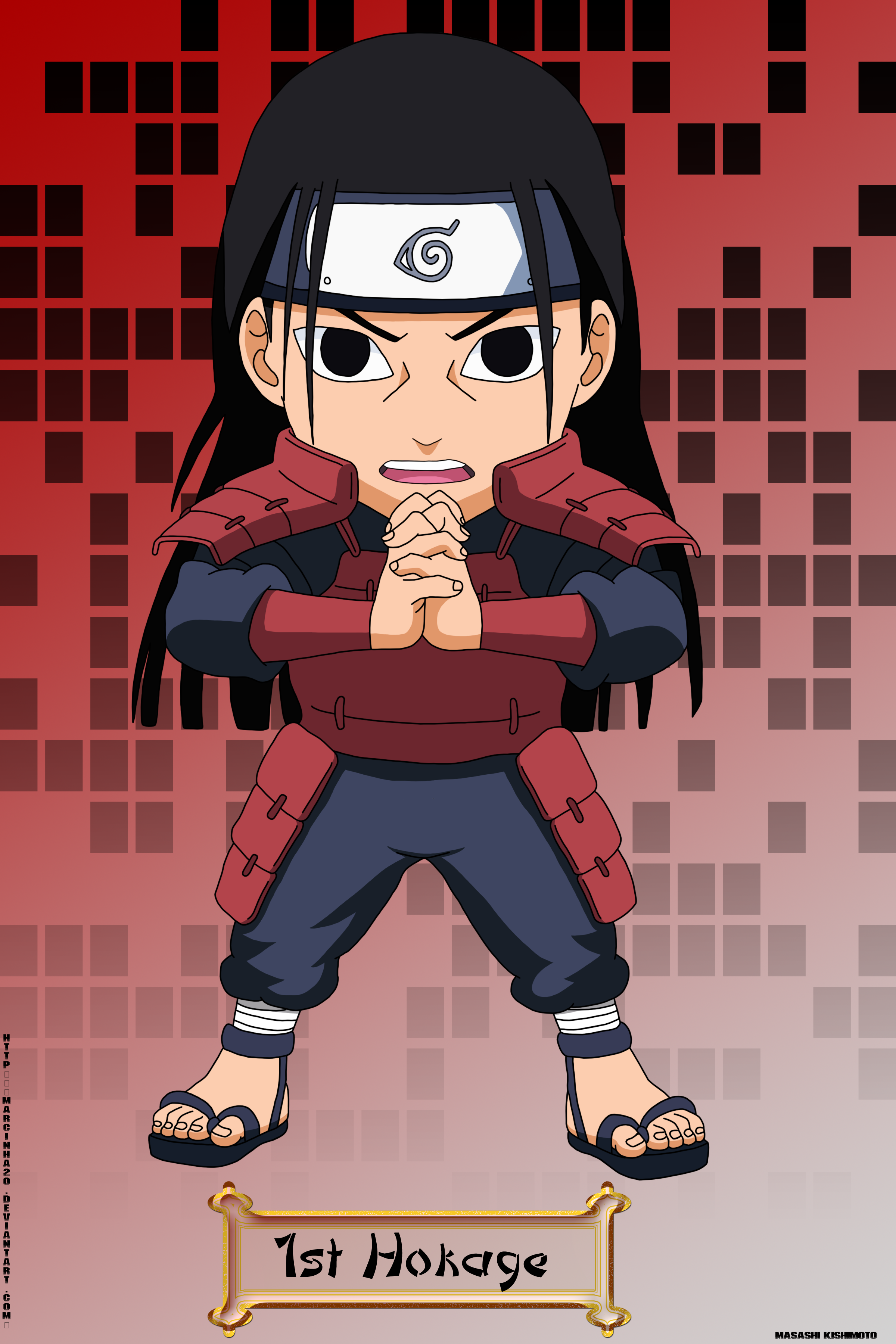 Primeiro Hokage Hashirama Chibi Naruto Pvc 4 Cm