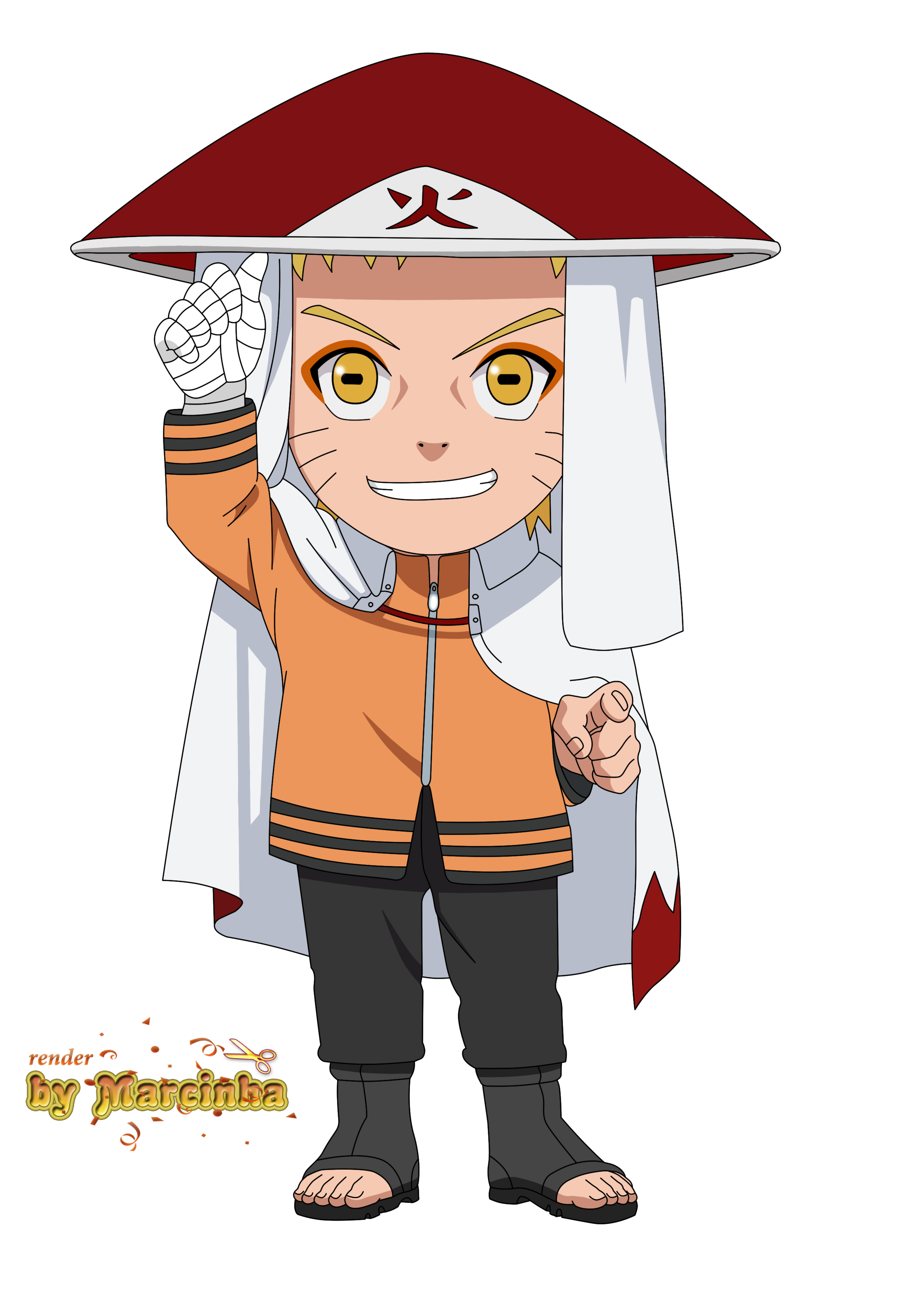 Meu desenho do Naruto Hokage!!!