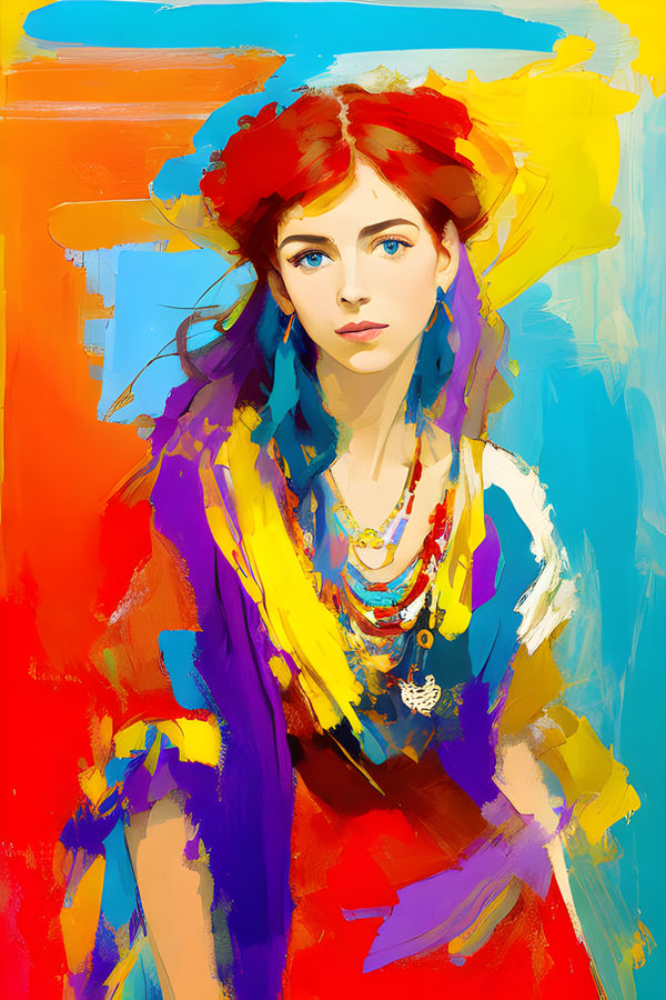 Portrait of a beautiful bohemian Woman by ZzandraDesign on DeviantArt