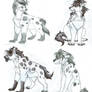 Four Hyena Character Designs