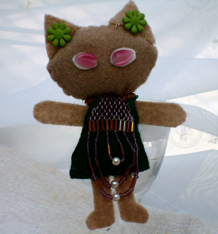 Punk Kitty with Beaded Dress