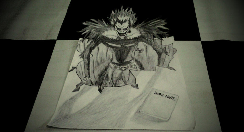 Deathnote Shinigami Ryuk 3D Ilussion by anthero95 on DeviantArt