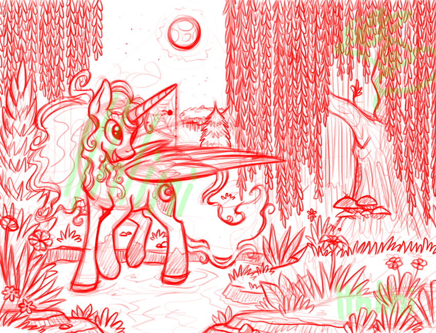 Princess Luna Halloween 2014 SKETCH