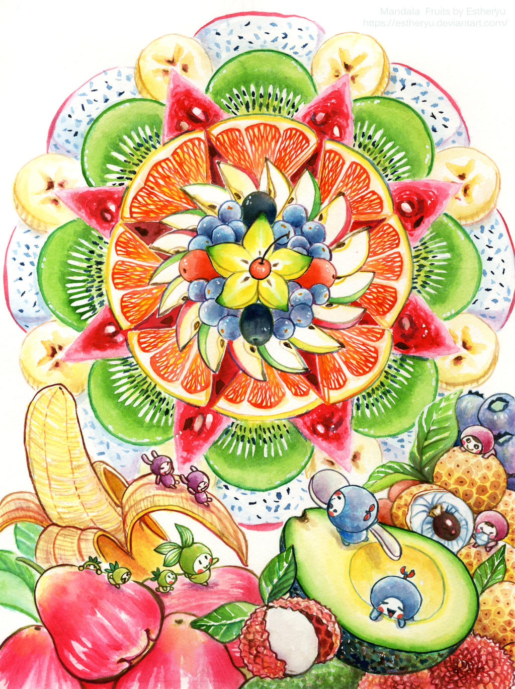 Mandala Fruits by Estheryu