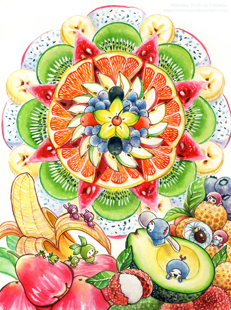 Mandala Fruits by Estheryu