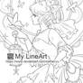 Fairytale Anime Girl Lineart