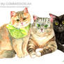 watercolor cat commission OPEN