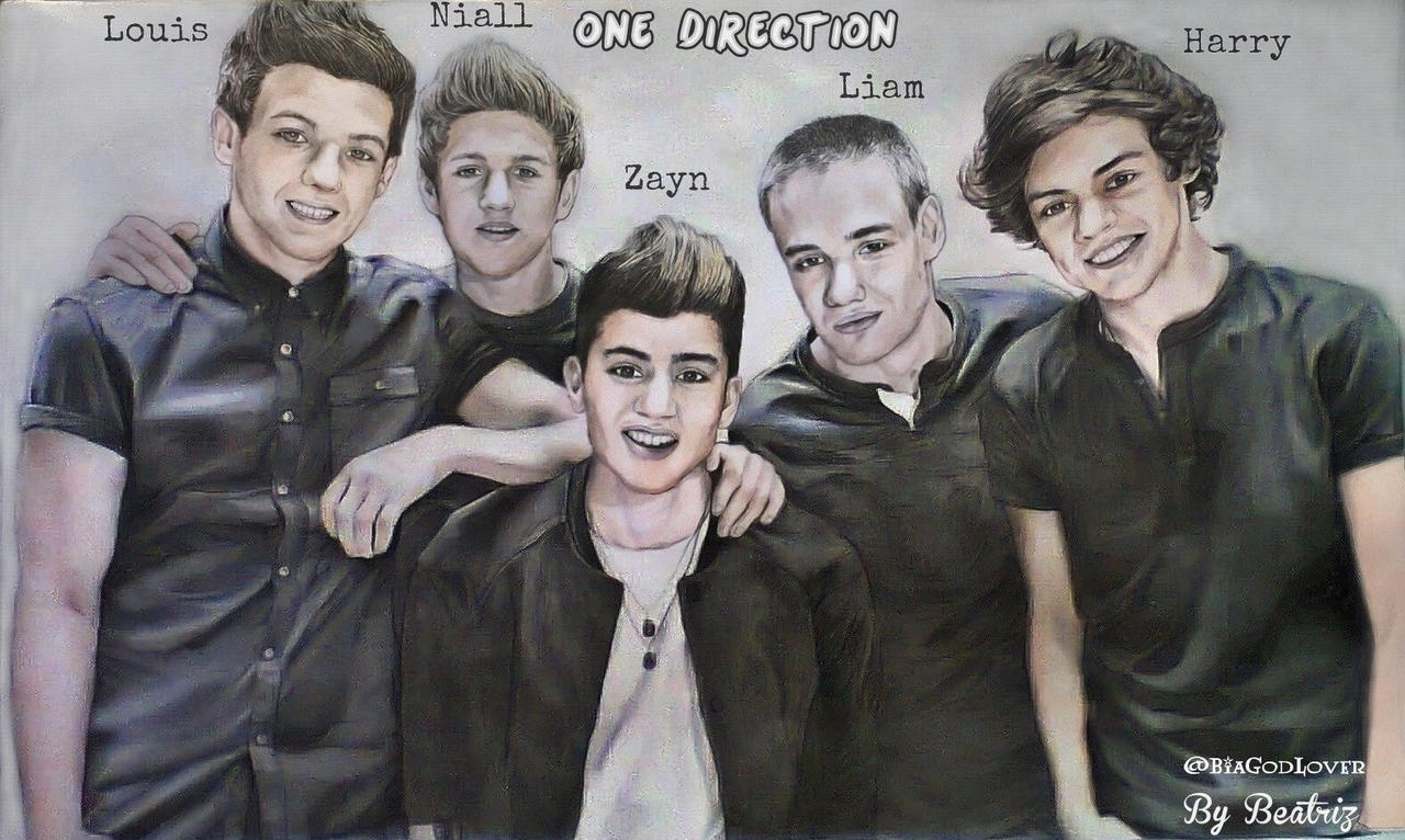 One Direction - Drawing by BeatrizLoveMyJesus on DeviantArt