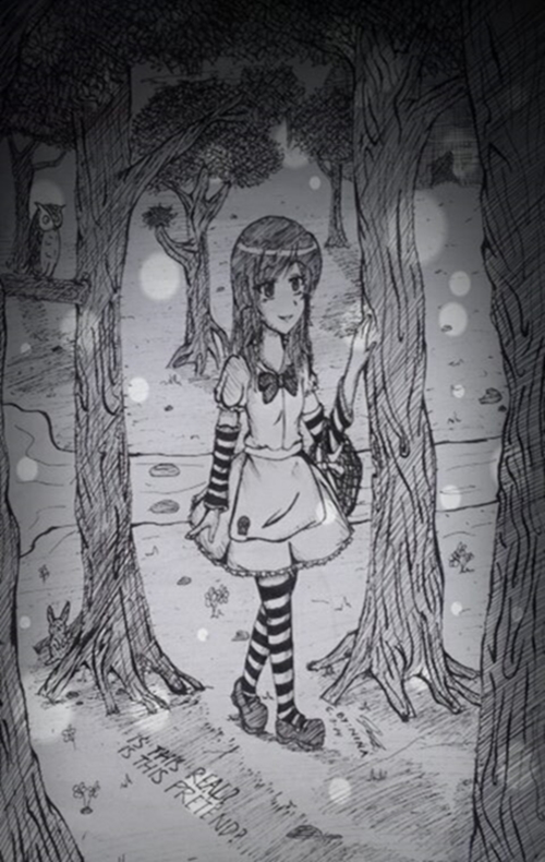 In the dark woods