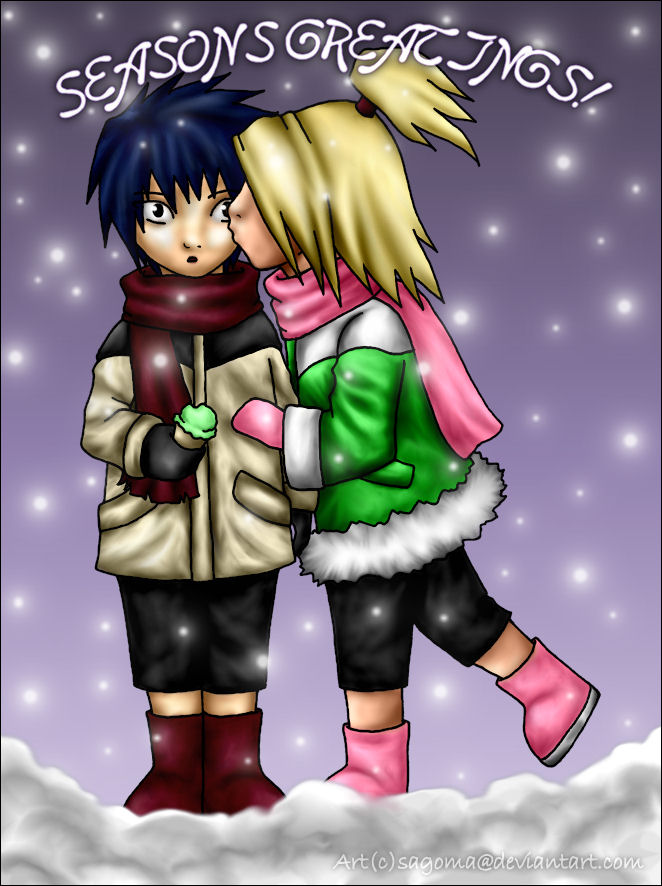 Sasuke x Deidara: Winter Kiss