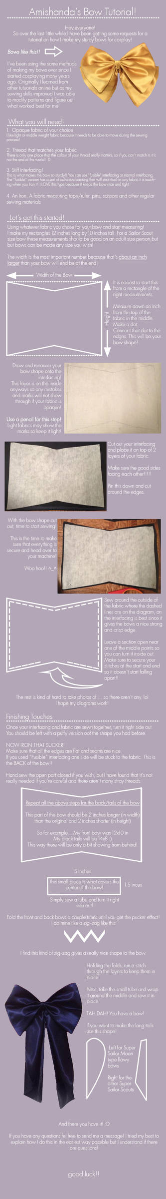 Sailor Moon and Sailor Scout Bow Tutorial by Amishanda