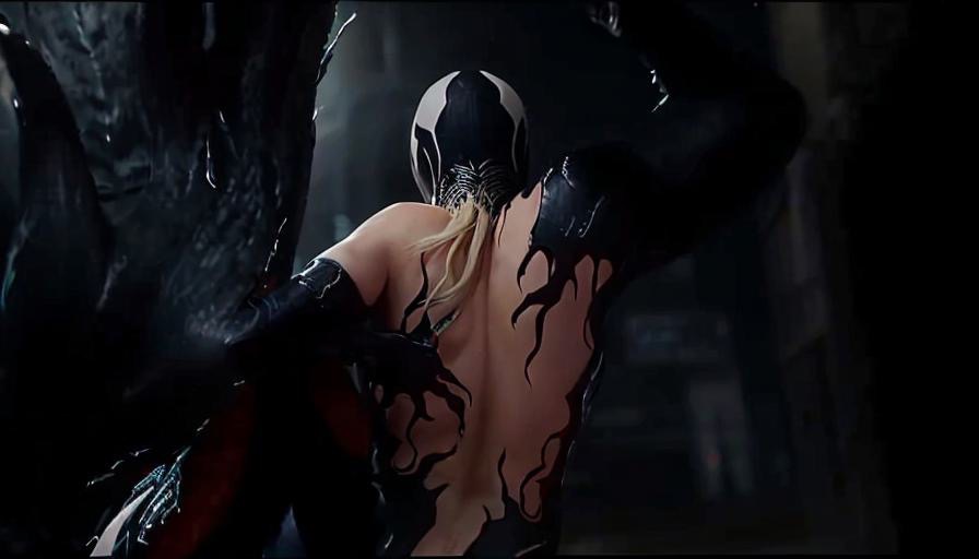 Venom Ripping Out Venom girl ripping symbiote off her back#1 by SheSymbiotes on DeviantArt