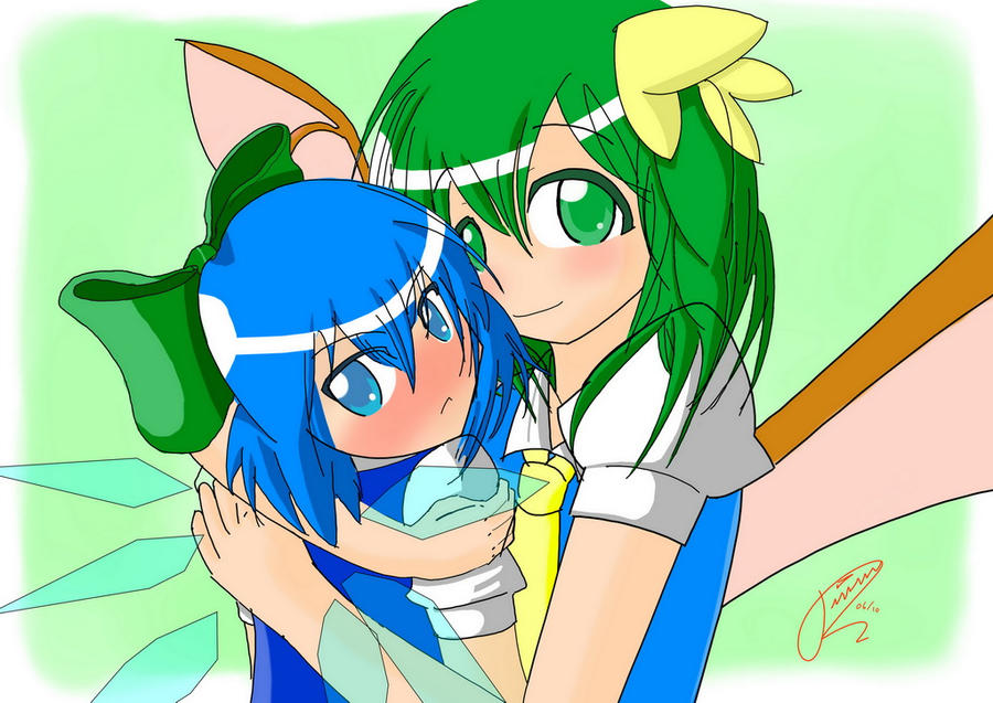 Tsundere Cirno and Daiyousei by RenFortineri