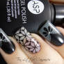 Black and Grey French Nail Design