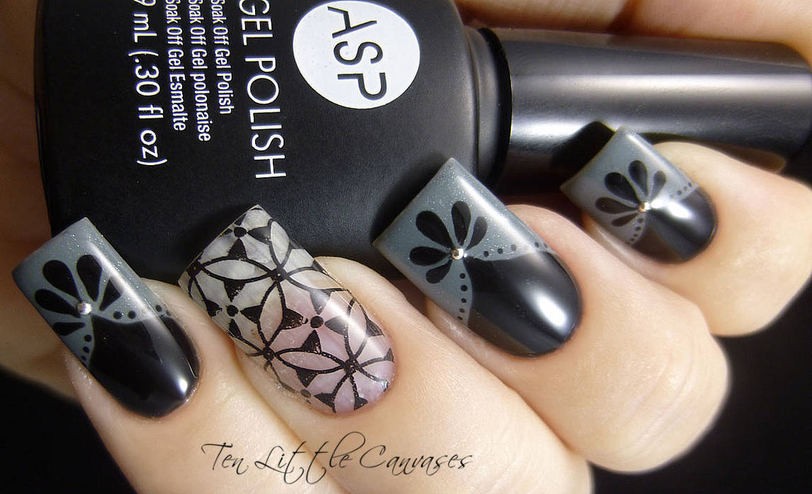 Grey and Black Nail Designs - wide 4