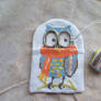 Owl scissor holder and fob.