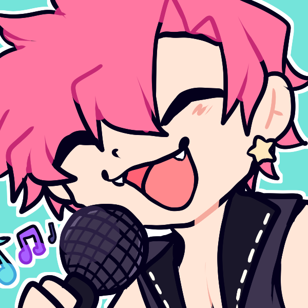 Pink popstar anime icon