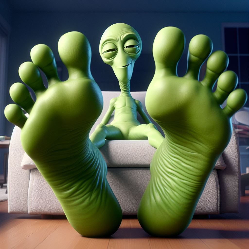 Alien Insect Feet Bing AI - Big Alien Feet 4 by ArtificalTickler on DeviantArt