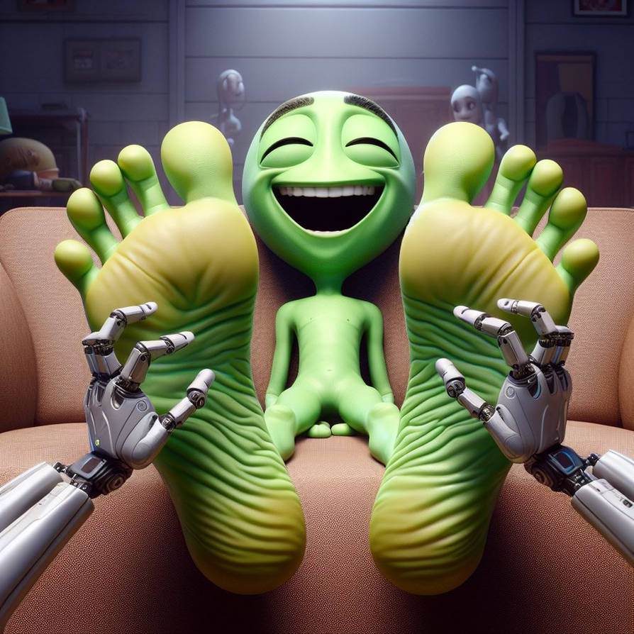 Alien Insect Feet Bing AI - Big Alien Feet Tickled 2 by ArtificalTickler on DeviantArt