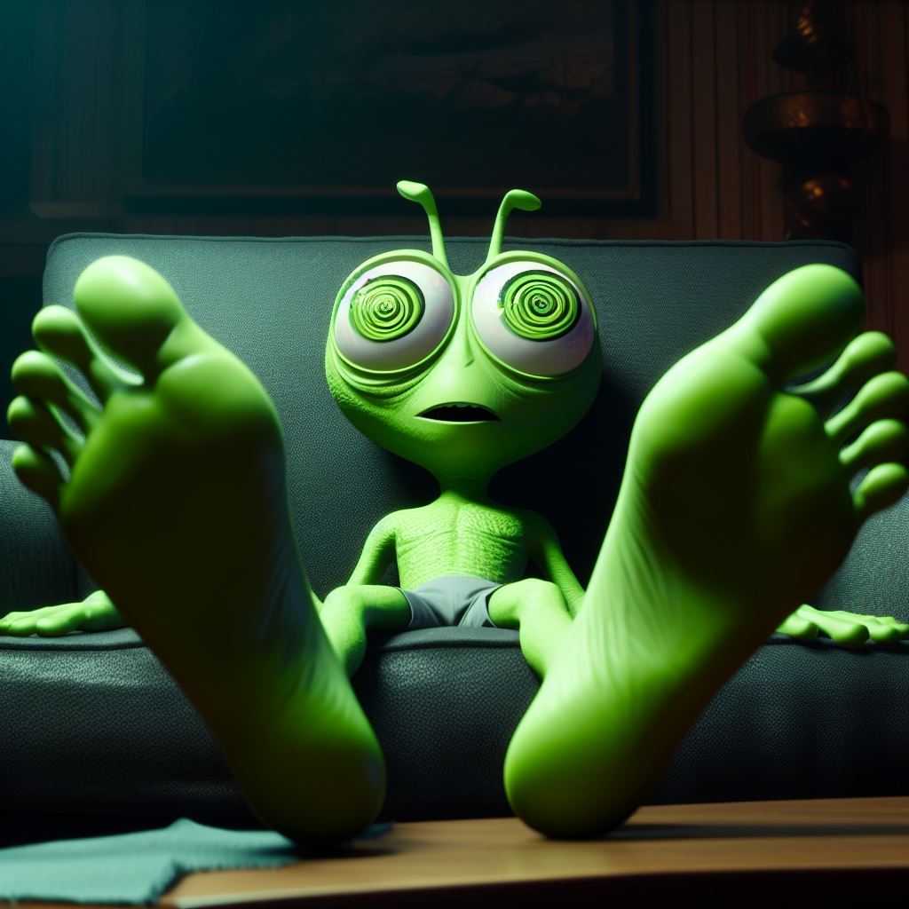 Alien Insect Feet Bing AI - Hypnotized Alien Showing His Feet 2 by ArtificalTickler on ...