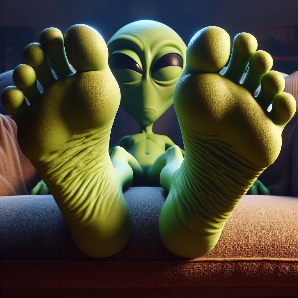 Alien Insect Feet Bing AI - Big Alien Feet 12 by ArtificalTickler on DeviantArt