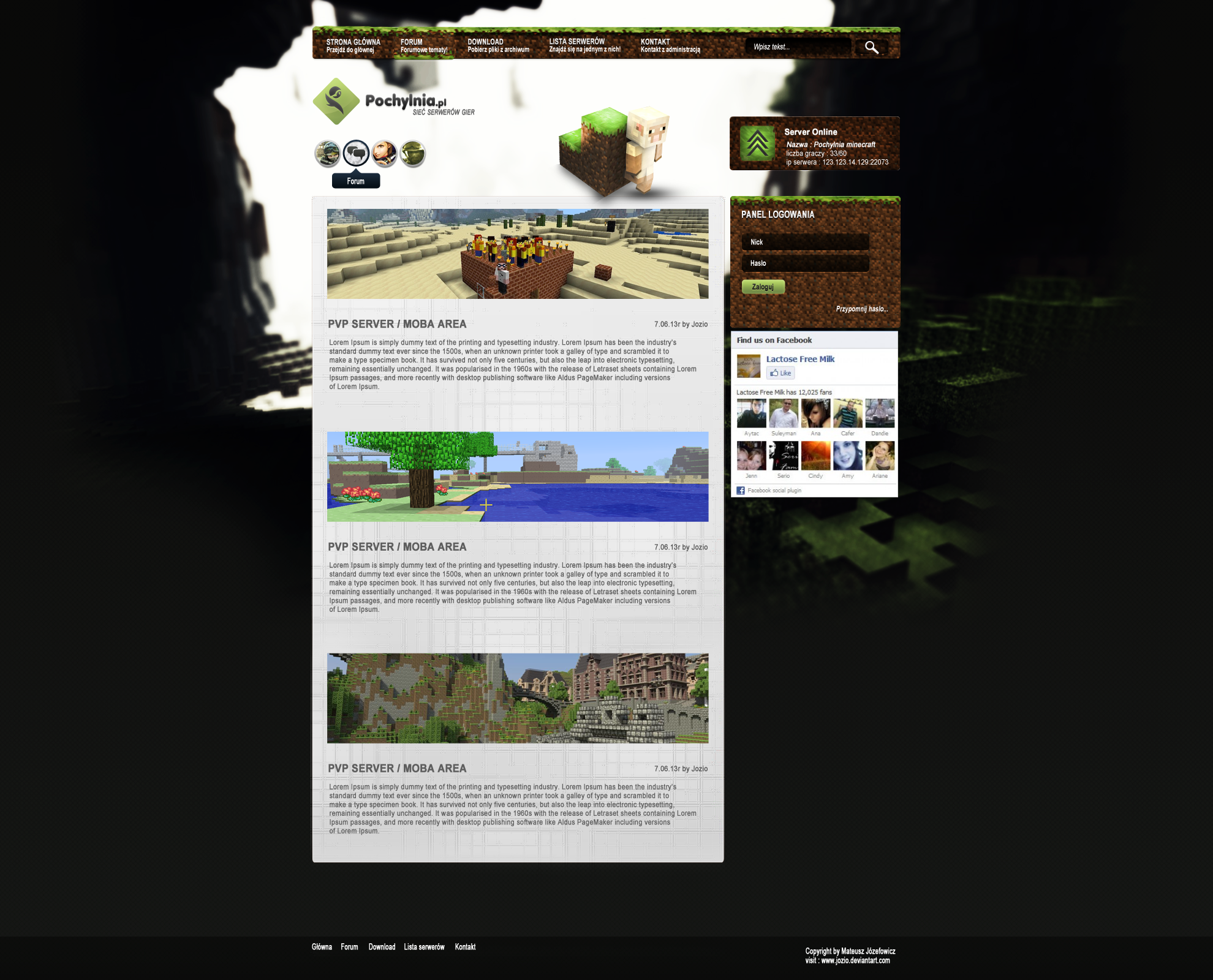 Pochylnia.pl - Minecraft site