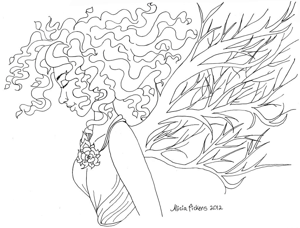 Mother Nature Lineart By LicieOIC On DeviantArt mother-nature-lineart-by-licieoic-on-deviantart