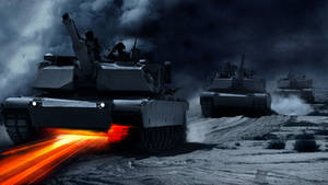Battlefield Themed M1-Abrams Wallpaper