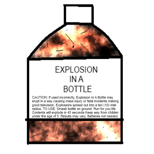 BOOM, Explosion in a Bottle