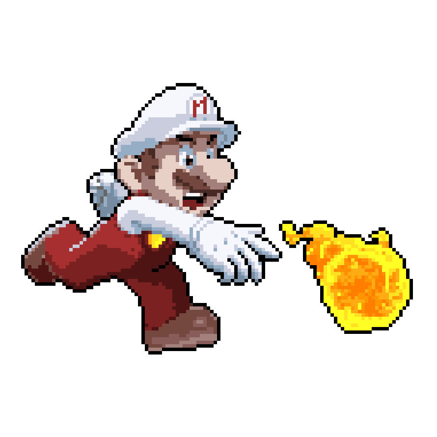 Super Mario throwing a fireball design by xKirtle on DeviantArt
