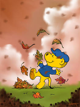 Ferald Amongst The Autumn Leaves