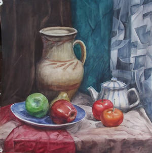 Patterns,-fruits,-cattle,-jug