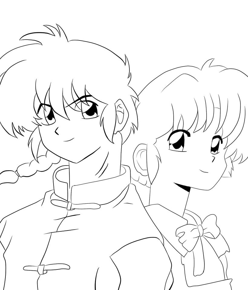 Akane Drawing Ranma Ranma And Akane Lineart by kikayoh on DeviantArt