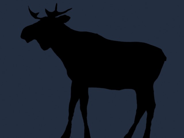 3D Moose silhouette render