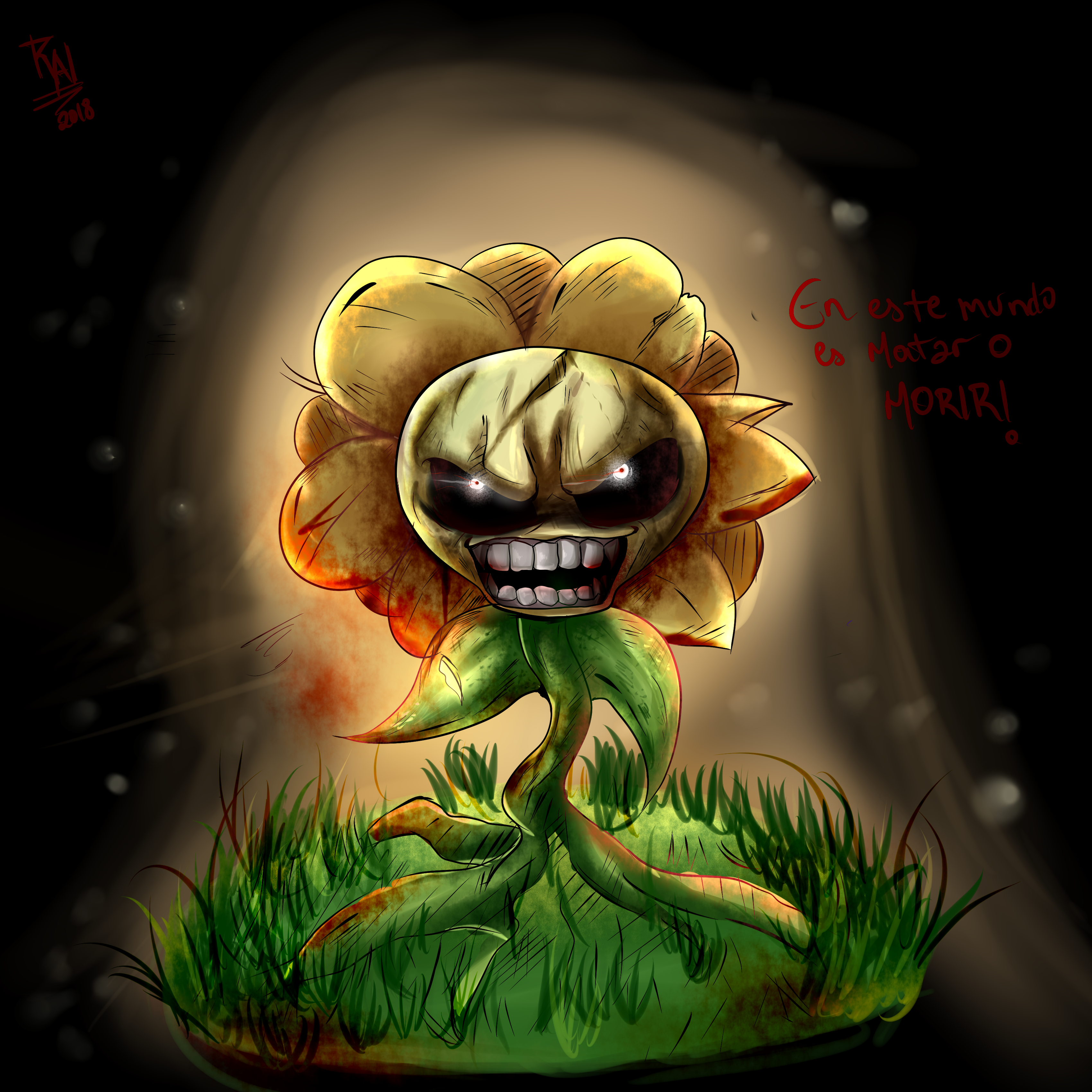 ArtStation - UNDERTALE - Flowey The Flower - Realistic