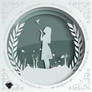 Girl in the Spring Forest - Paper Cut - Vector