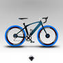 Modern Bike Design - Blue - Vector