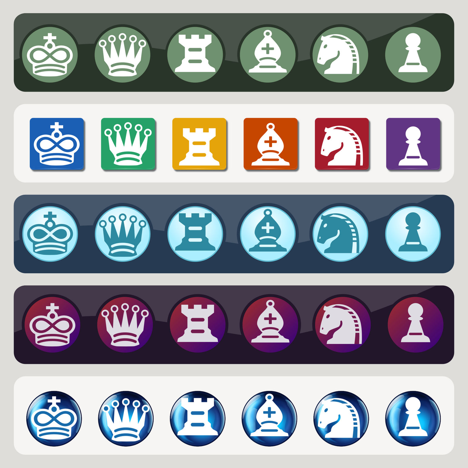 Chess Piece Hex Code Chess Pieces Buttons - Pack 1 - Vector by DG-RA on DeviantArt