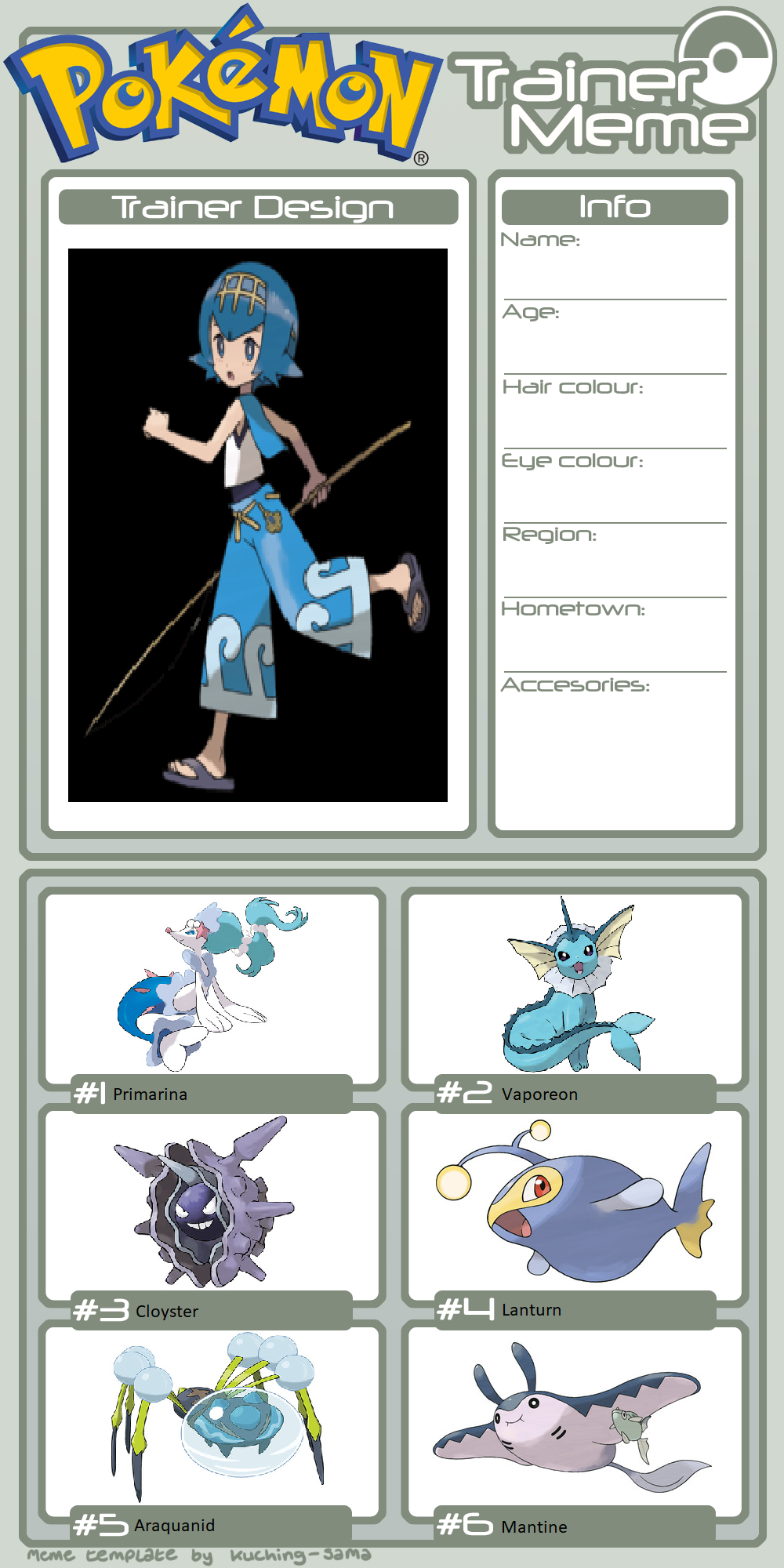 WATER TYPE: Lana - Trial Captain, Alola